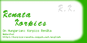 renata korpics business card