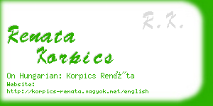 renata korpics business card